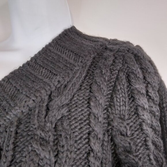 NWT For Love and Lemons Quinn One Shoulder Black Knit Sweater Size S - Picture 7 of 12